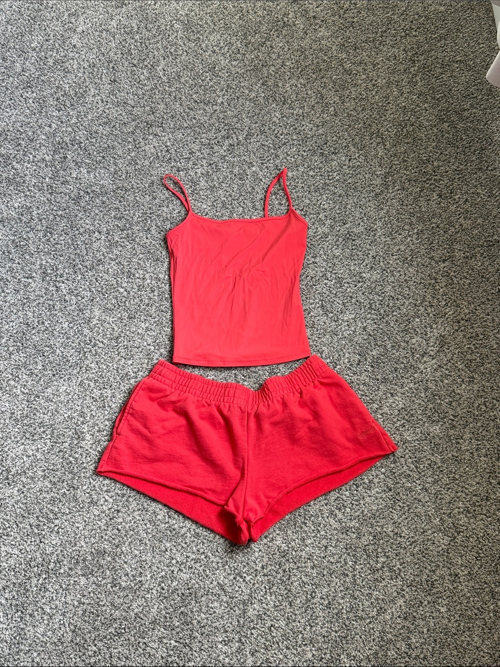 Garage Red Tank & Shorts Set